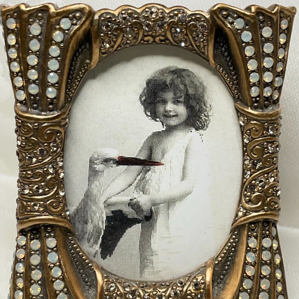 Edgar Berebi Jeweled Photo Frame w/Swarovski Opals & Crystals… Miniature Frame